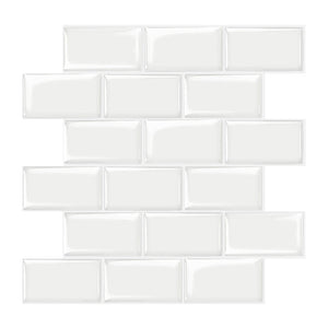 premium white tile with white grout stick on tile