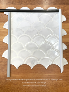 [Premium] Carrara Look Fish Scale Tile (30.5cm x 30.5cm) *32pcs left