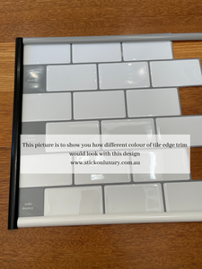 White and Grey Subway Tile (30.5cm x 30.5cm) *2 pieces left
