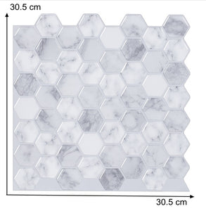 marble hexagon peel and stick tiles 30cm by 30cm
