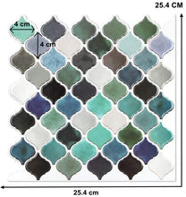 Load image into Gallery viewer, Shades of Turquoise Lantern Tile (25.4cm x 25.4cm) *347pcs left
