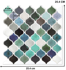 Shades of Turquoise Lantern Tile (25.4cm x 25.4cm) *347pcs left