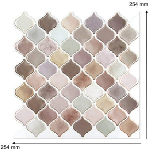 peel and stick lantern tile in shades of peach