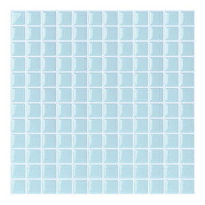 25.4cm x 25.4cm icy blue square stick on tile