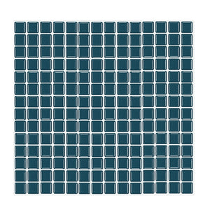 peacock blue square self-adhesive tile