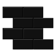 Load image into Gallery viewer, black stick on tiles with black grout
