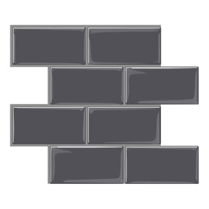 charcoal grey subway tile with grey grout peel and stick tiles australia