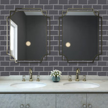 Load image into Gallery viewer, charcoal grey stick on tiles by stick on luxury, suitable for inside the shower
