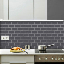 Load image into Gallery viewer, self-adhesive grey tiles as backdrop or backsplash or splashback in Australia
