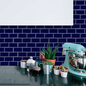 navy blue peel and stick tiles by stick on luxury as photo backdrop