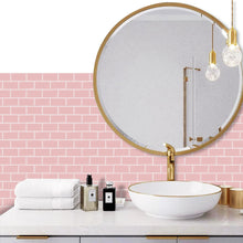 Load image into Gallery viewer, pink subway peel and stick tile suitable for shower wall in australia
