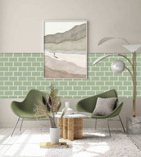 Load image into Gallery viewer, sage green self adhesive tile as feature wall in australia

